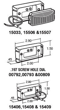 Truck-Lite 15408 Marker light Base Mount, Black.
