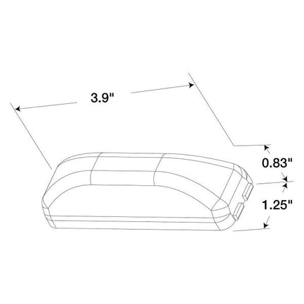 Truck-Lite LED Marker Light, Clear Lens. Red