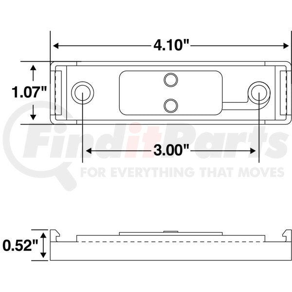 Truck-Lite 19726 Marker Light Base, Black