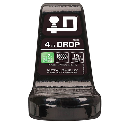 Draw-Tite Ball Mount for 2" Hitches - 3" Rise, 4" Drop - 9-1/4" Long - 16K