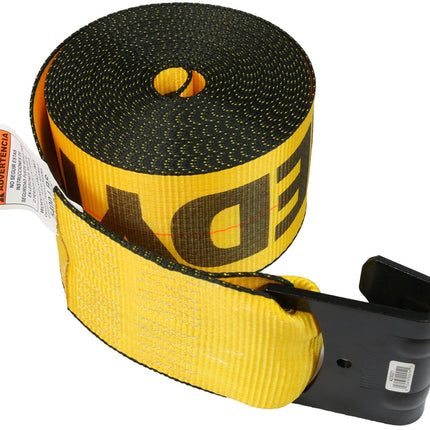Kinedyne yellow winch strap.