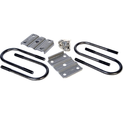 U- BOLT KIT; FITS 3" ROUND AXLES - 9/16" - 18 X 7.50" LONG. INCLUDES 2 U-BOLTS, 2 TIE PLATES, 8 NUTS