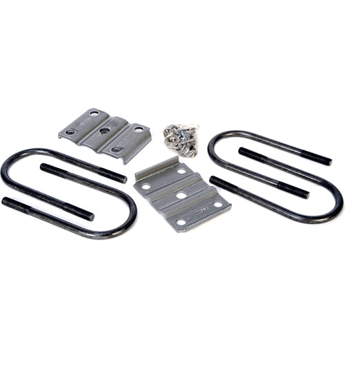 U- BOLT KIT; FITS 3-1/2" ROUND AXLES - 9/16" - 18 X 7.5" LONG. INCLUDES 2 U-BOLTS, 2 TIE PLATES, 8 NUTS