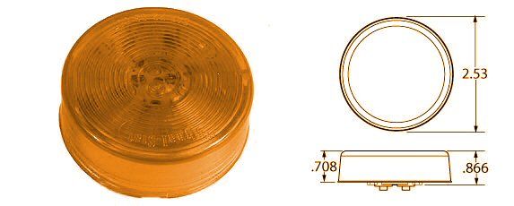 Truck-Lite 2-1/2" Round LED Marker Light, Amber