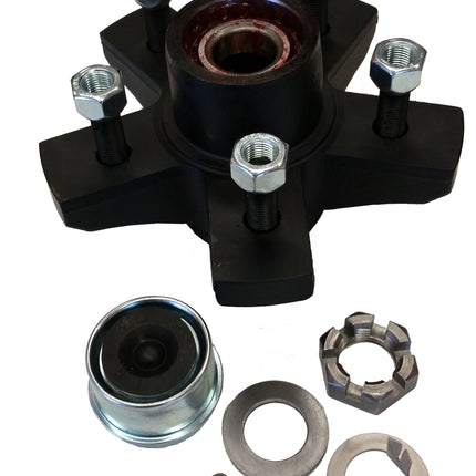 Dexter 7650073-03B HUB KIT 3.5K - FULL GREASED - 5 on 4.50" bolt pattern, Uses L68149 Inner and L44649 Outer Bearings