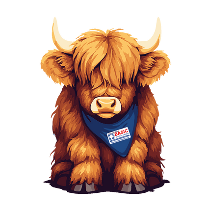 Baby Highland Cow Ladies V-Neck Shirt