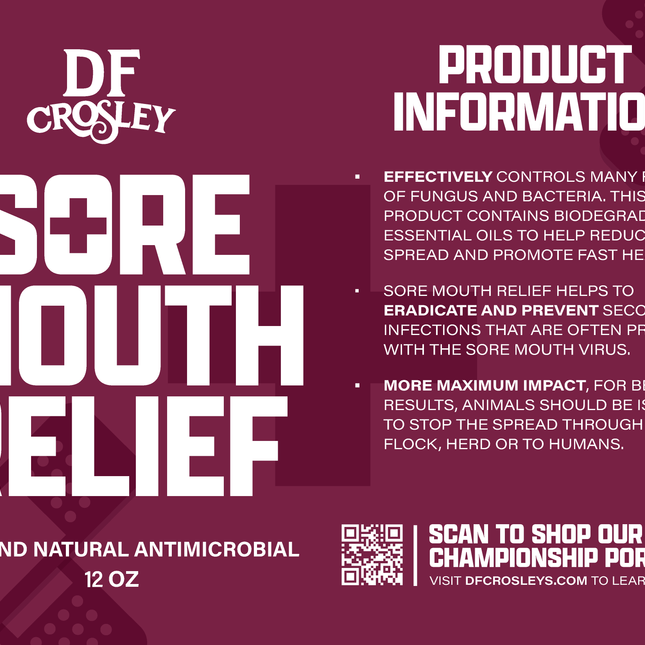DF Crosley Sore Mouth Relief for Sheep & Goats - 12 oz.