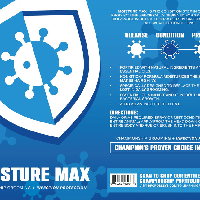 DF Crosley Moisture Max Sheep Conditioner - 32 oz.