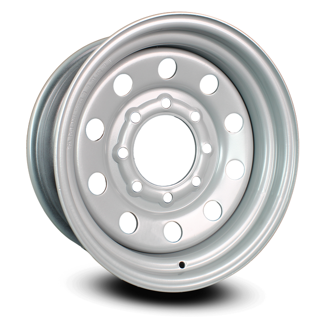 Tredit Modular steel wheel, silver, 16" x 6", 8 bolt 6 x 5.5" bolt pattern