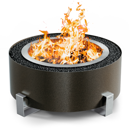 Breeo Luxeve 24" Smokless Fire Pit w/ Lid & Glass (Bronze vein)