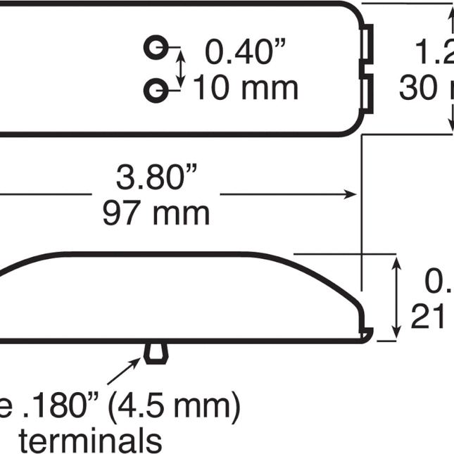 Peterson Amber/Red Fender-Mount Marker Light