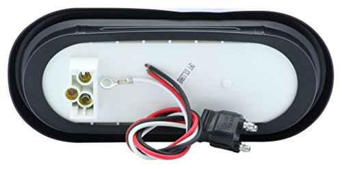 Optronics STL12 Series, 6" Oval Flush Mount Trailer Tail Light with Grommet